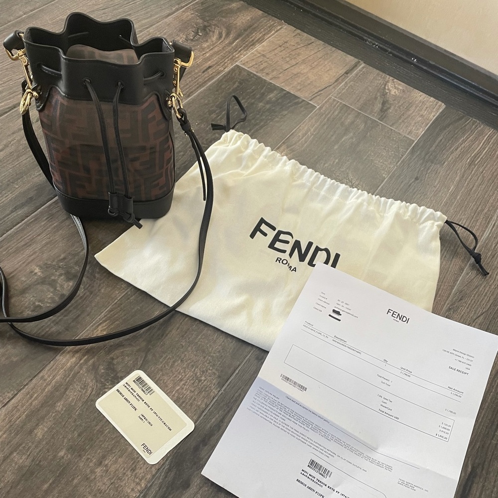Fendi Zucca mesh Mon Tresor mini/bucket